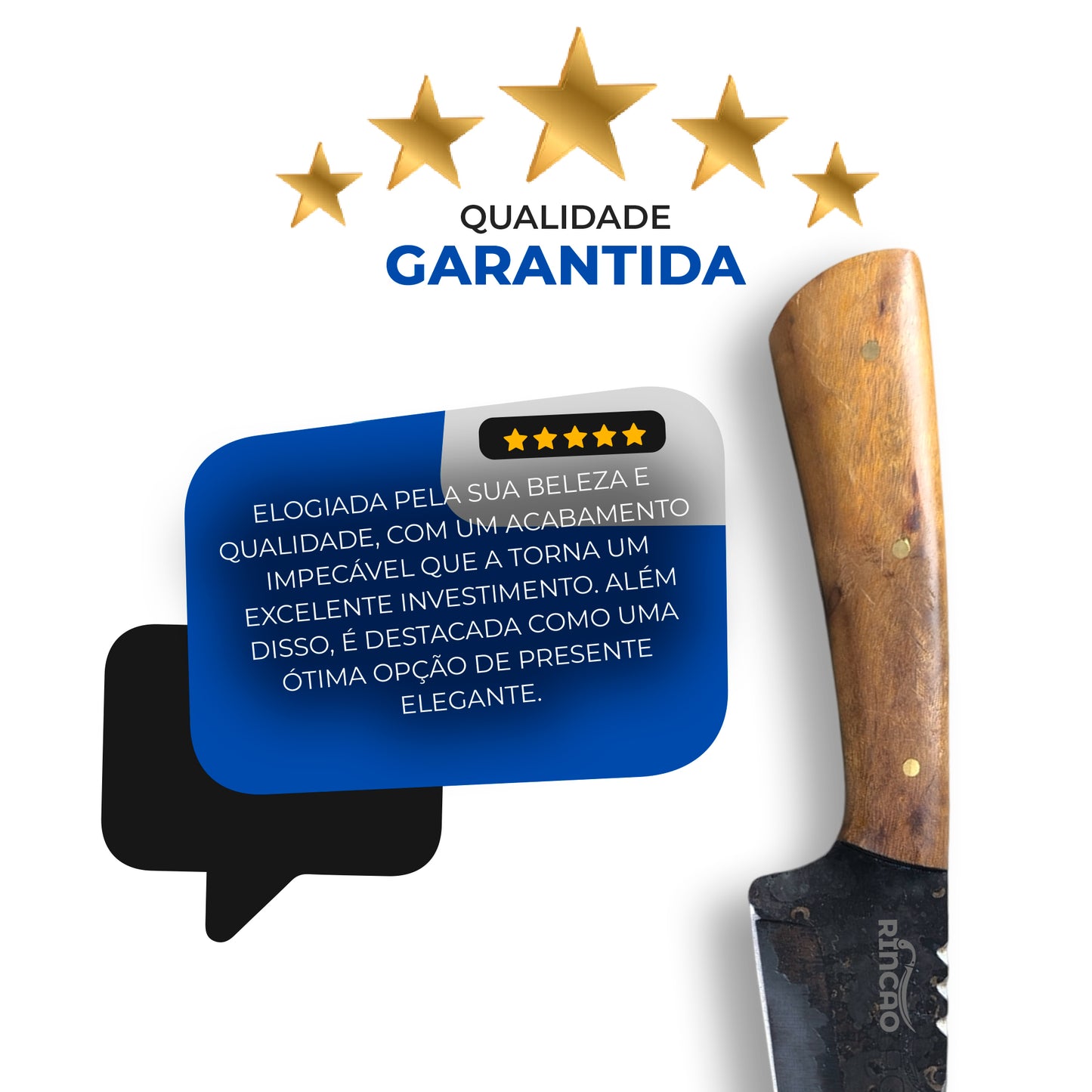 Faca Artesanal Gauchinha Churrasco 7 Polegadas Aço Carbono