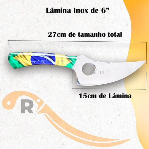 Faca Coreadeira 6pol Aço Inox 420c Cabo Especial