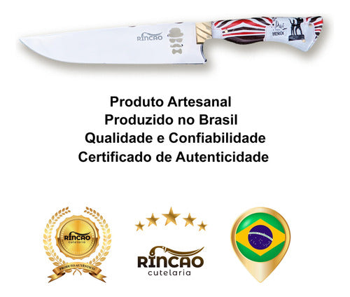 Presente Dia Dos Pais Faca Churrasco Artesanal Exclusiva