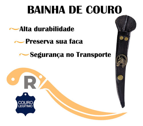 Faca Fileteira Artesanal 7pol Aço Inox Cabo Madeira Nobre