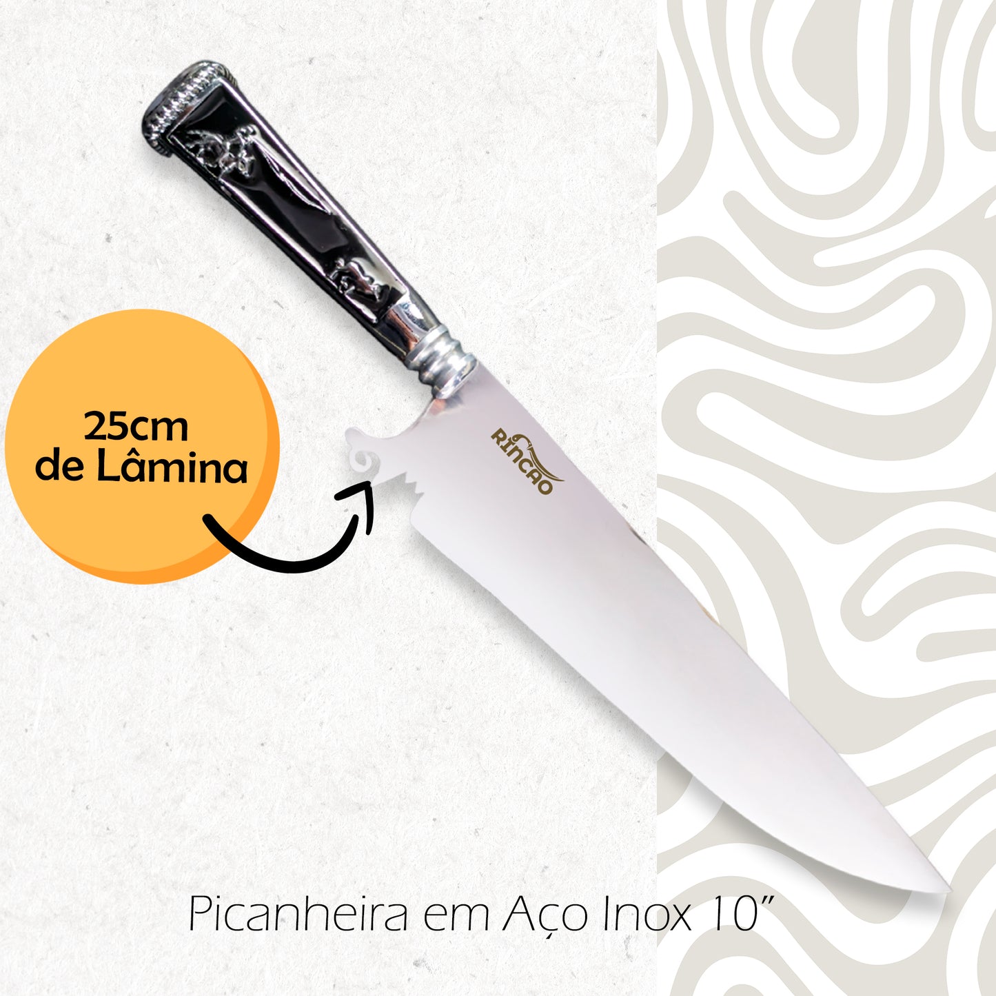 PICANHEIRA ESPECIAL - INOX 420C CABO ZAMAK PRETO