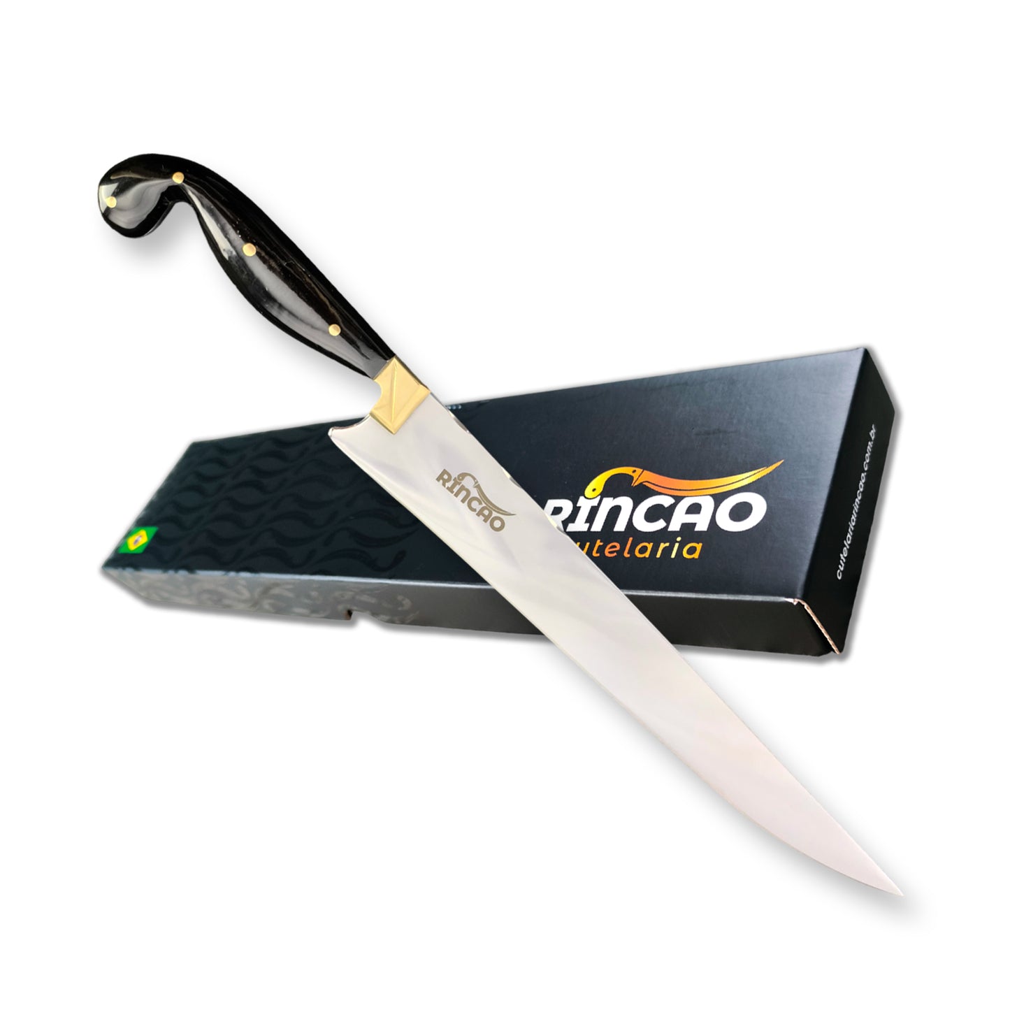 Faca Sorocabana 12pol Aço Inox 420c Cabo Decorado