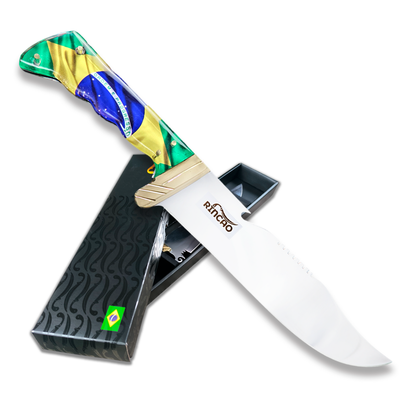 Faca Bowie 10'' Aço Inox Camping Caça Bruta