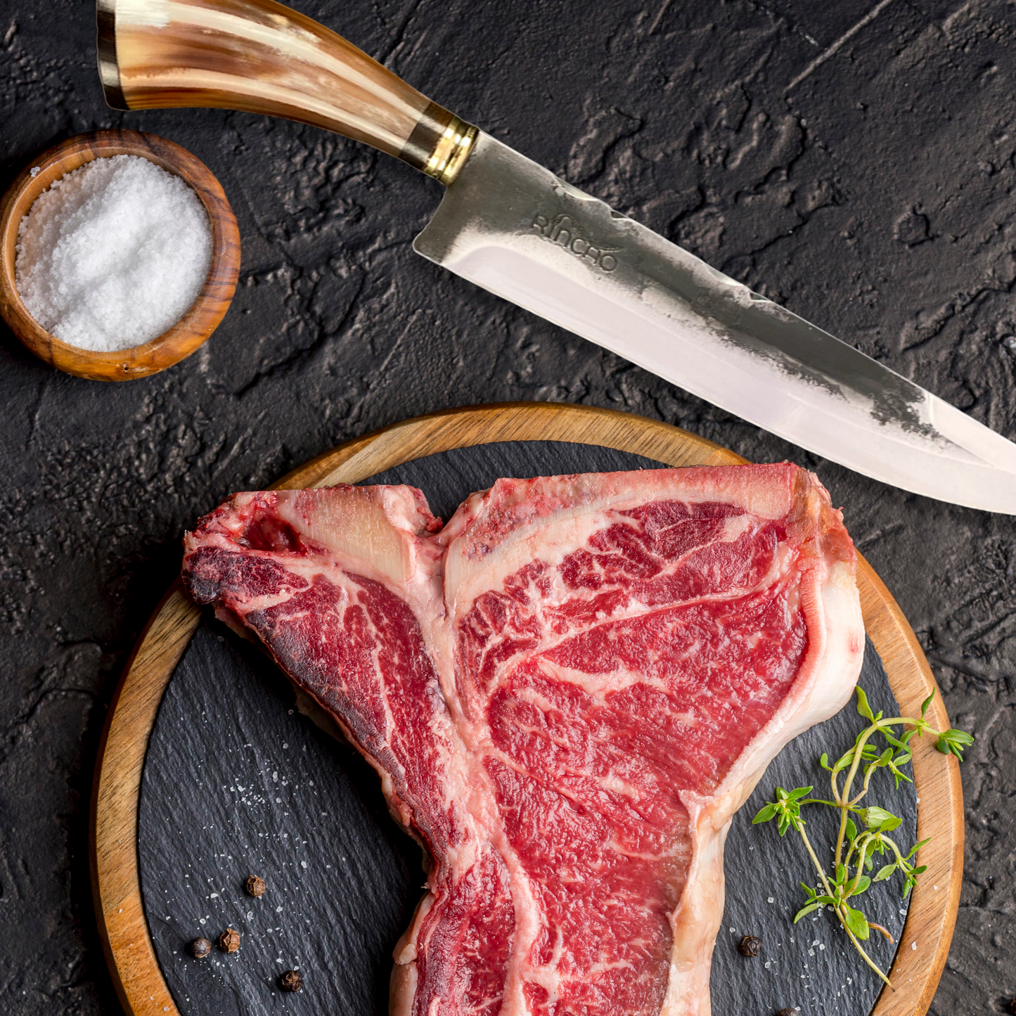 Faca Churrasco 10'' Rincão Aço Carbono 1070 Chifre Bovino