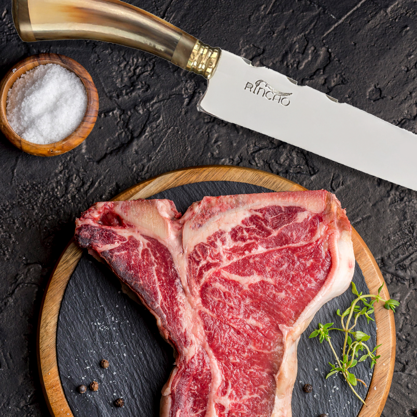 Faca Churrasco 10'' Rincão Aço Inox 420c Chifre Bovino