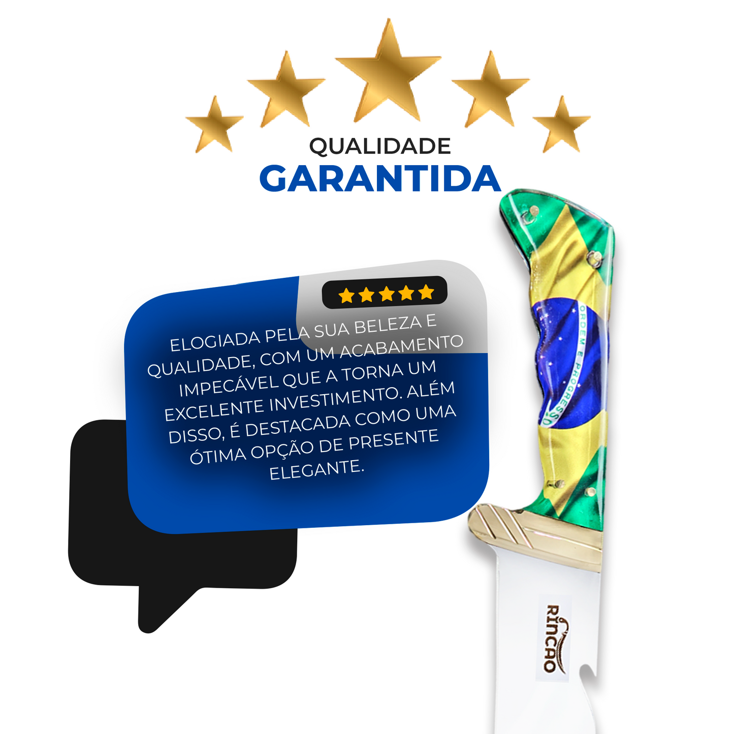 Faca Bowie 10'' Aço Inox Camping Caça Bruta