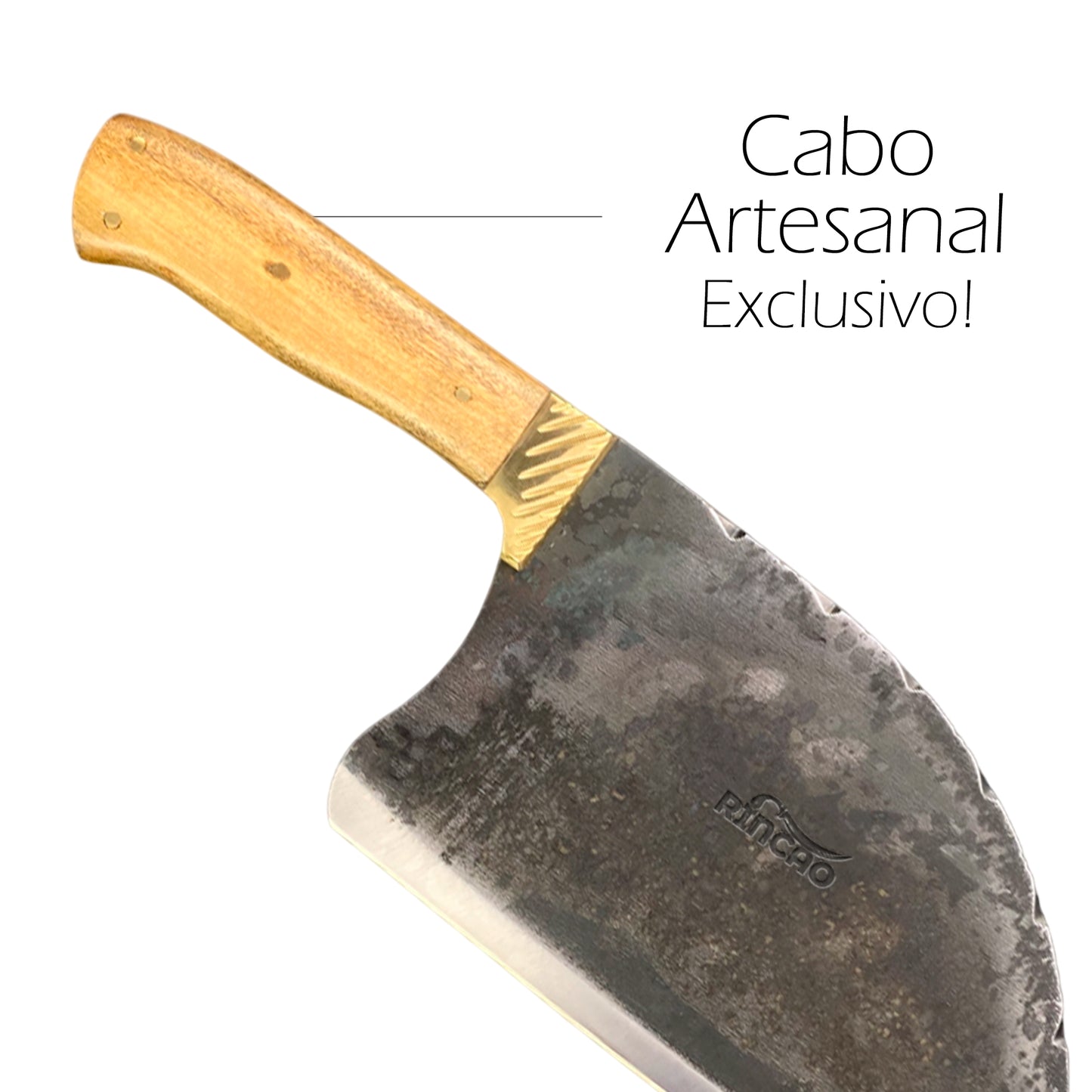 Cutelo Sérvio 8pol Em Aço Carbono Cabo Em Madeira Nobre