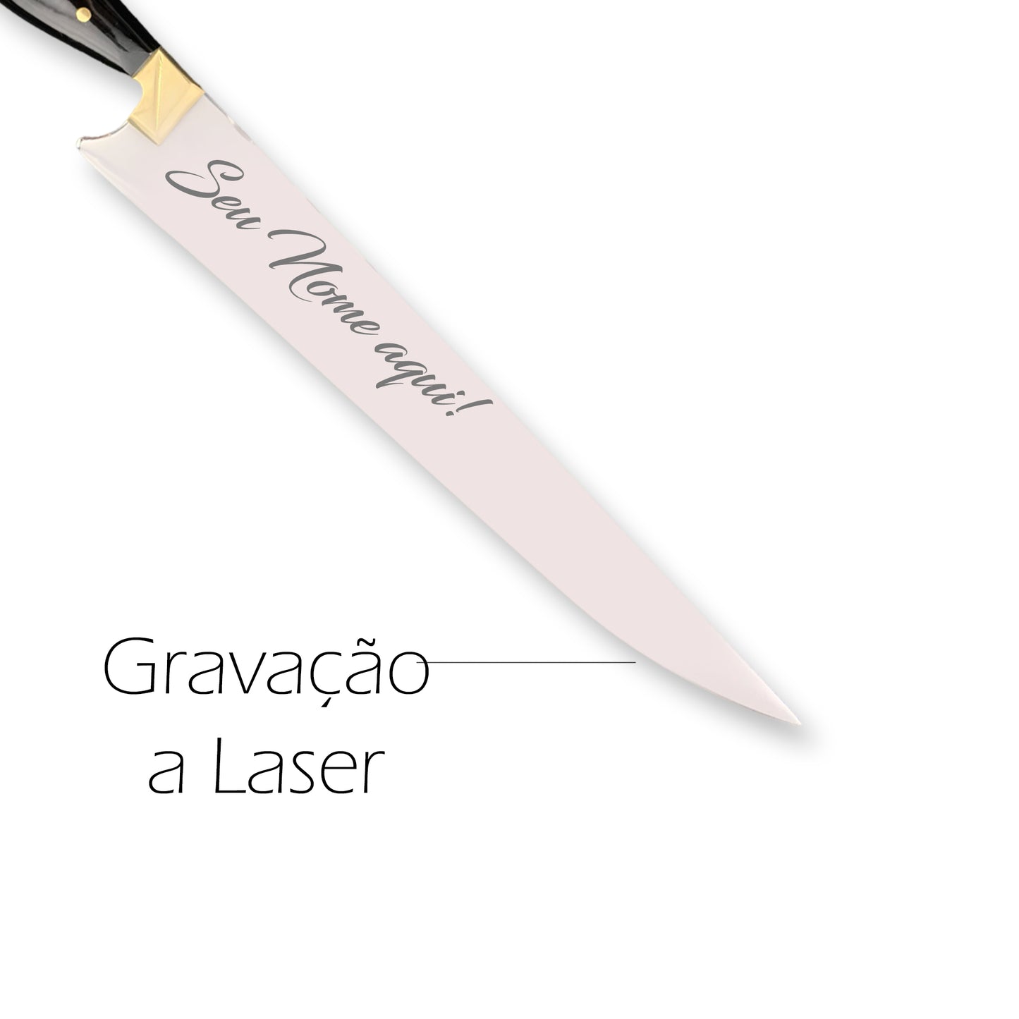 Faca Sorocabana 12pol Aço Inox 420c Cabo Decorado