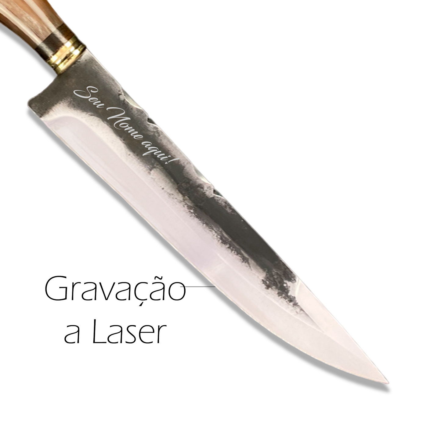 Faca Churrasco 10'' Rincão Aço Carbono 1070 Chifre Bovino