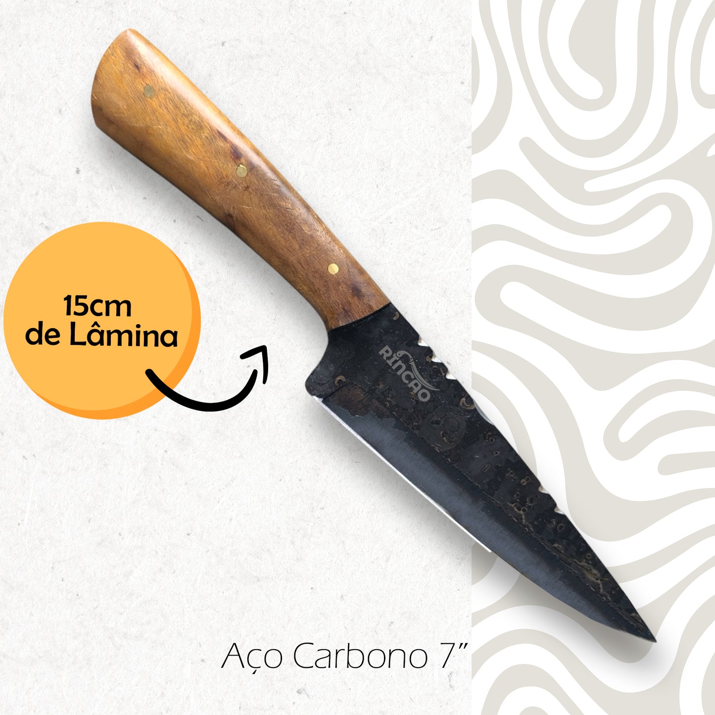 Faca Artesanal Gauchinha Churrasco 7 Polegadas Aço Carbono