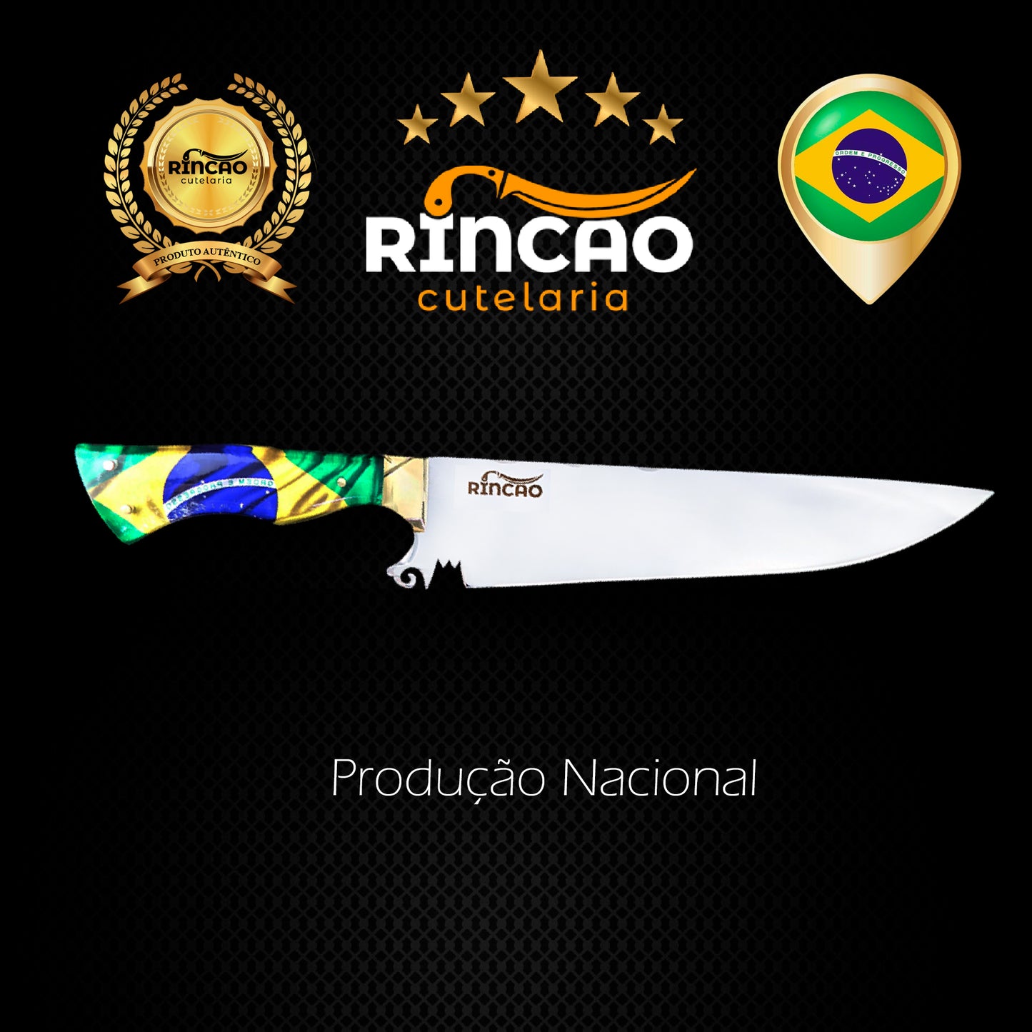 4 Facas Artesanal Para Revenda 10pol Aço Inox Preço Atacado