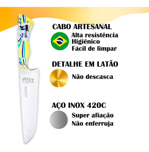 Presente Dia Dos Pais Faca Churrasco Artesanal Exclusiva