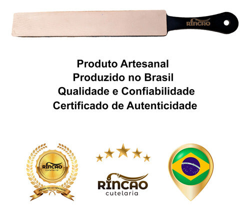 Strop De Couro Para Afiar Facas E Canivetes +massa Polimento