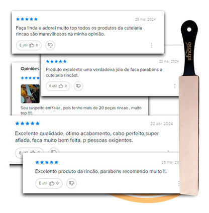 Strop De Couro Para Afiar Facas E Canivetes +massa Polimento
