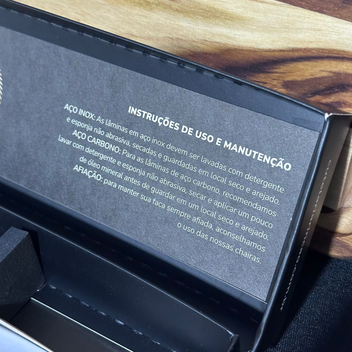 Faca de Churrasco Premium Lâmina Vazada Aço Inox