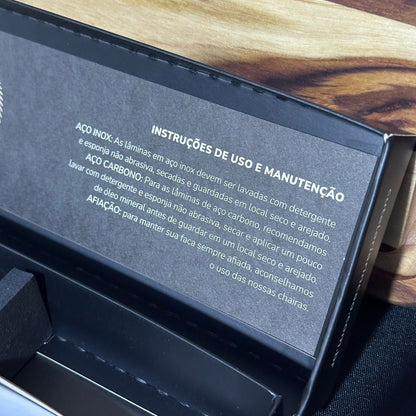 Faca de Churrasco Premium Lâmina Vazada Aço Inox