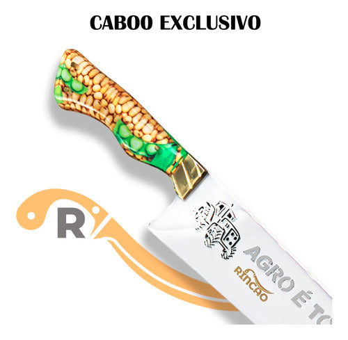 Faca Artesanal Churrasco 10pol Inox Agro É Top Personalizada