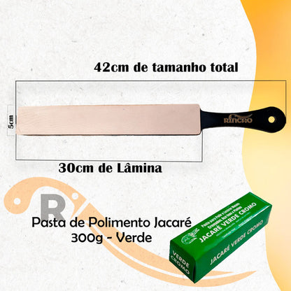 Strop De Couro Para Afiar Facas E Canivetes +massa Polimento