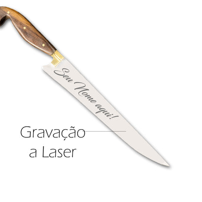 Faca Sorocabana 12pol Aço Inox 420c Cabo Madeira