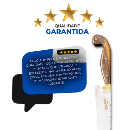 Faca Sorocabana 12pol Aço Inox 420c Cabo Madeira