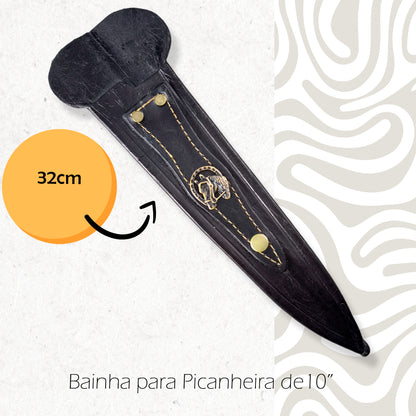 Bainha Em Couro Bovino Para Faca Picanheira 10|polegadas