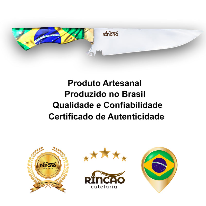 5 Facas Artesanal Para Revenda 10pol Aço Inox Preço Atacado