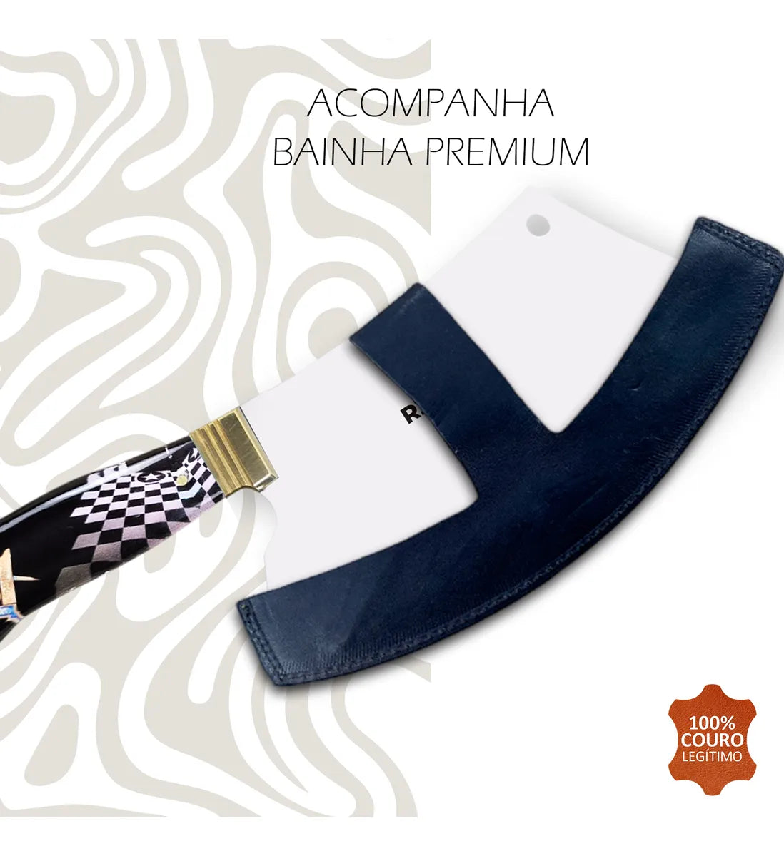 Cutelo Maçonaria Maçom Artesanal Churrasco 8 Polegadas