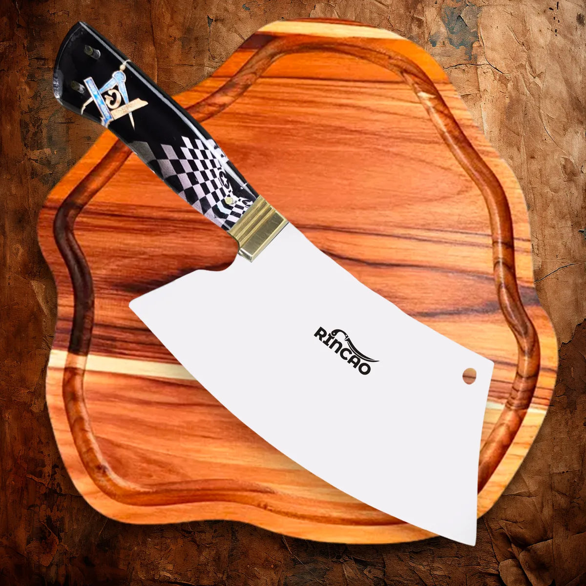 Cutelo Maçonaria Maçom Artesanal Churrasco 8 Polegadas