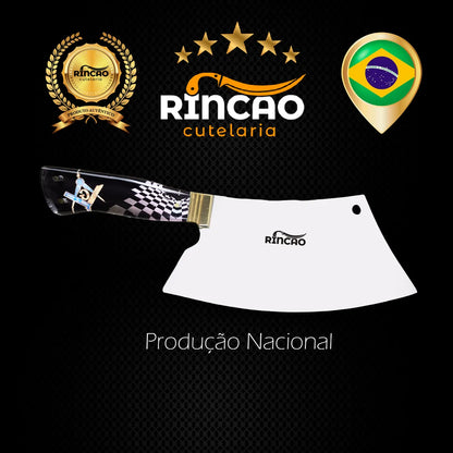 Cutelo Maçonaria Maçom Artesanal Churrasco 8 Polegadas