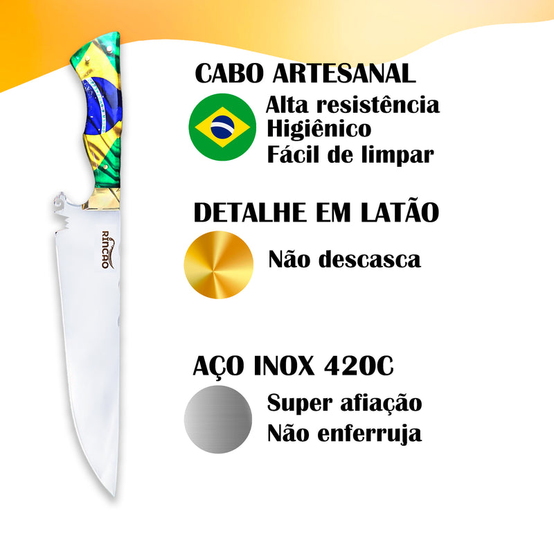 Kit Revenda de Facas Artesanais 5 Peças - KIT 02