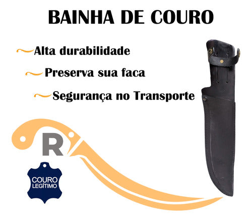 Faca Bowie 10'' Aço Inox Camping Caça Bruta