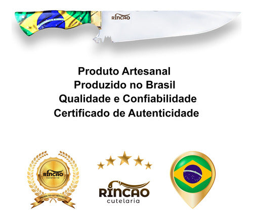 Facão Kukri Artesanal Selva Sobrevivência  13pol + Bainha