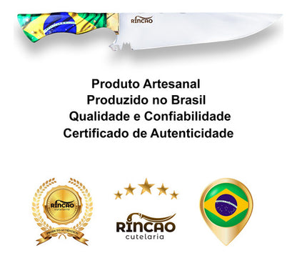Facão Kukri Artesanal Selva Sobrevivência  13pol + Bainha