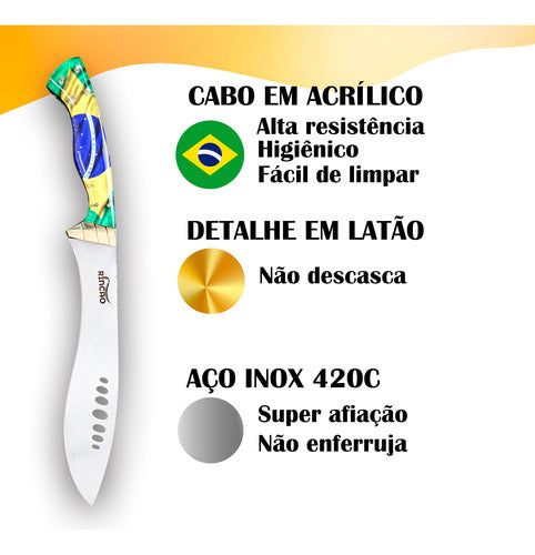 Facão Kukri Artesanal Selva Sobrevivência  13pol + Bainha