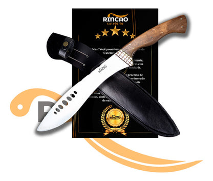 Facão Kukri Artesanal Selva Sobrevivência  13pol + Bainha