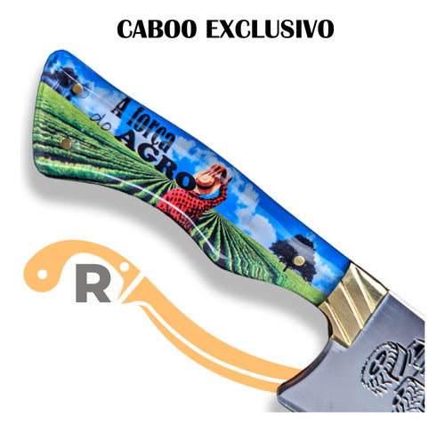 Faca Artesanal Churrasco 10pol Inox Agro É Top Personalizada