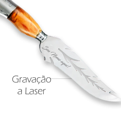 Picanheira Folha 10pol Inox Cabo Cartucho 12 Personalizada
