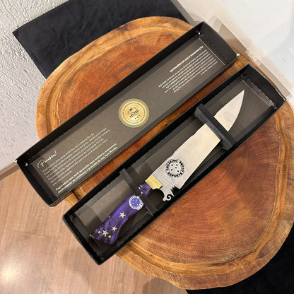 Faca Churrasco Artesanal Cruzeiro Time de Futebol Lâmina Vazada Inox