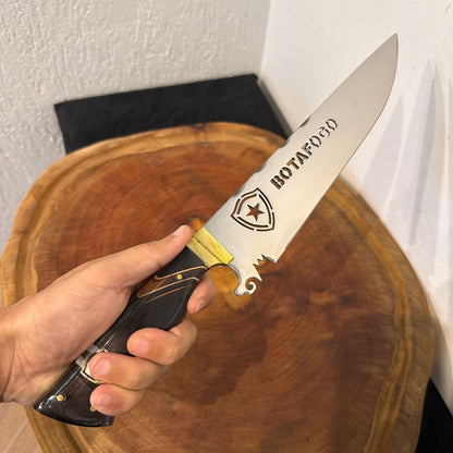 Faca de Churrasco Botafogo Time de Futebol Lâmina Vazada Inox