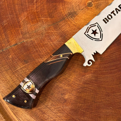 Faca de Churrasco Botafogo Time de Futebol Lâmina Vazada Inox