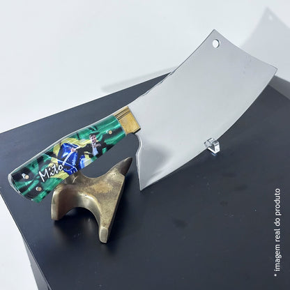 Cutelo Mito Bolsonaro Artesanal Churrasco 8 Polegadas Cabo Acrílico