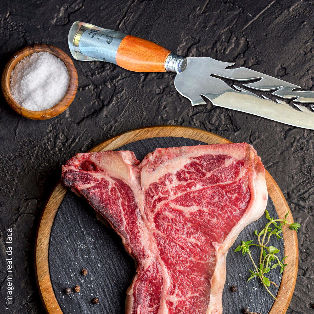 Faca Artesanal Folha 10pol Aço Inox Cartucho 12 - Cabo Híbrido