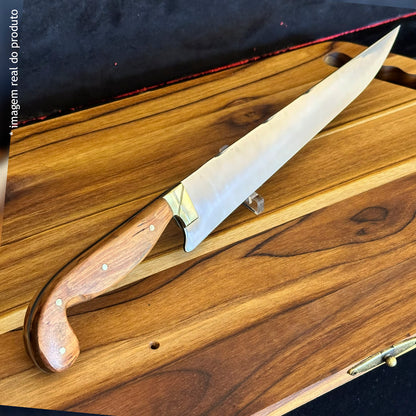 Faca Sorocabana 12pol Aço Inox 420c - Cabo Madeira