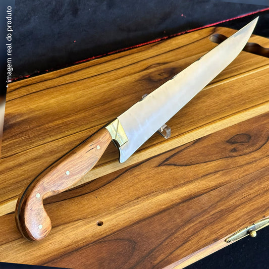 Faca Sorocabana 12pol Aço Inox 420c - Cabo Madeira