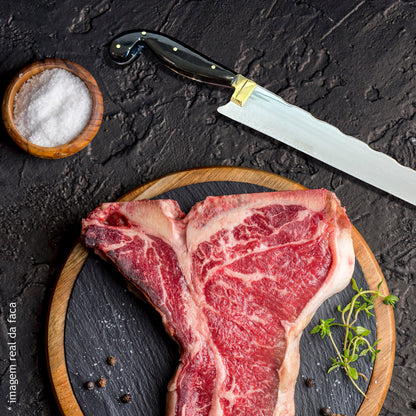 Faca Sorocabana 12pol Aço Inox 420c - Cabo Acrílico