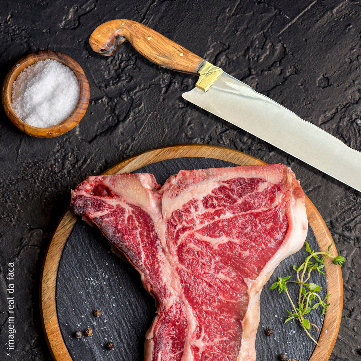 Faca Sorocabana 12pol Aço Inox 420c - Cabo Madeira