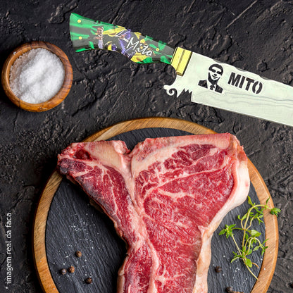 Faca Artesanal 10pol Aço Inox Mito Bolsonaro - Cabo Acrílico